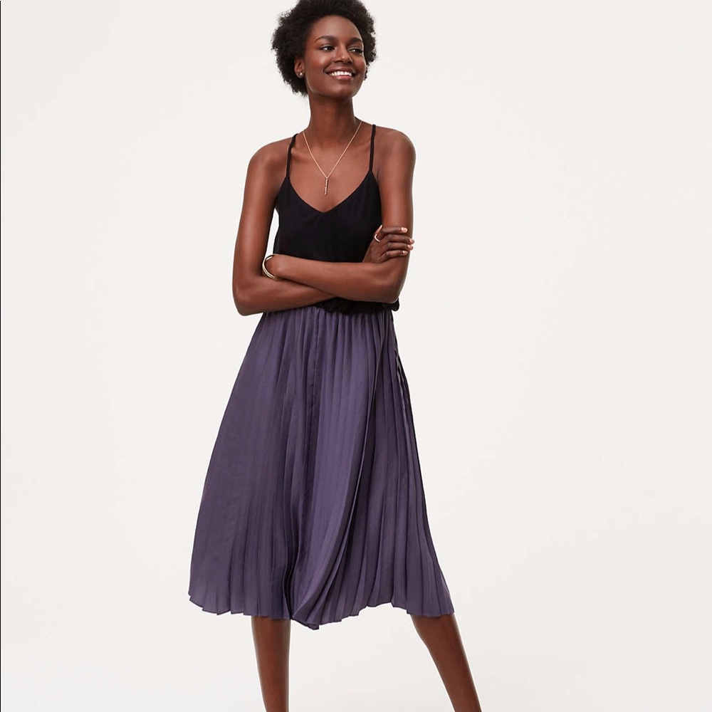 NWT Ann Taylor Loft midi pleated dress